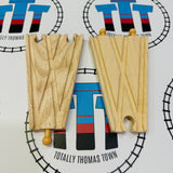 Track Splitter V Switch Track 2 Pieces BIGJIGS Rail Wooden - New in Box