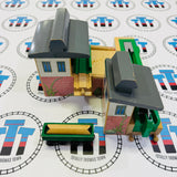 Sawmill Depot with Log Car (1997) and 1 Log #5 Ripped Stickers/Small Marks Wooden - Used