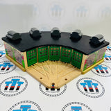 Roundhouse with Splitter Stained Track #2 Wooden - Used