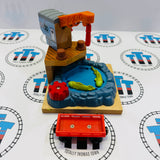 Brendam Fishing Dock #2 with 2 Fish (Damaged) & Cargo Car Wooden - Used