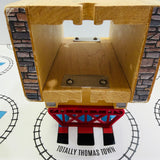 3 Layer Mountain Tunnel Clickity Clack #2 Different Supports/Different Knob/Ripped Sticker Wooden - Used