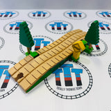 Trees on the Track Clickity Clack #1 Very Stiff to Slide/Chipped Paint Wooden - Used
