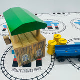 Arlesdale Barrel Loader (1998) with 3 Barrels (Corn, Flour, Molasses) #5 Fair Condition Ripping Stickers Wooden - Used