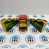 3 Layer Mountain Tunnel Clickity Clack #2 Peeling/Ripped Stickers Small Chip Wooden - Used