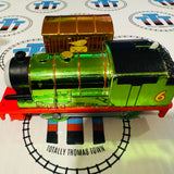 Celebration Percy and Cargo Metallic (2013 Mattel) Good Condition Used - Trackmaster Revolution