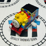Paint Splattered Thomas Missing Stickers Capsule Plarail Wind Up - Used