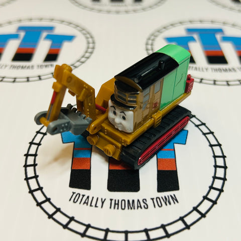 Oliver the Excavator with Treads with Red Bar Pull Along Capsule Plarail - Used
