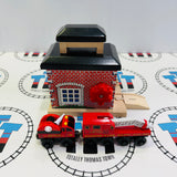 Fire Station #1 Good Condition with Fire Truck & Fire Train (2003) Wooden - Used