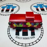 Whittle Shortline Number Train 1-10 and Caboose (#2 Chipping Paint/#8 Car Glued/Repaired Base) Generic Brand Wooden - Used