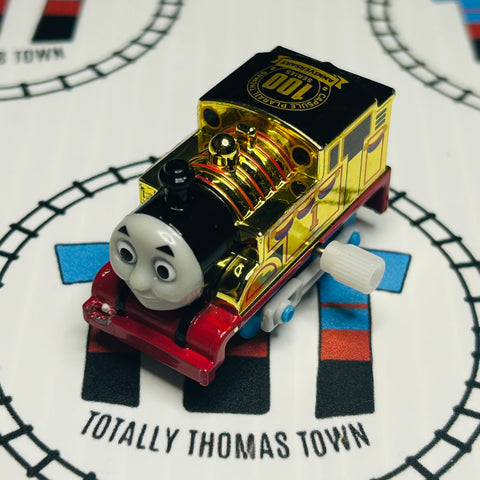 100th Series Golden Thomas (Missing Lamp/Sticker) Capsule Plarail Wind Up - Used