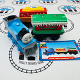Winter Wonderland Thomas, Present Car and Winter Caboose with Card (Learning Curve 2002/2003) Wooden - Used