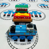 Winter Wonderland Thomas, Present Car and Winter Caboose (Learning Curve) Wooden - Used