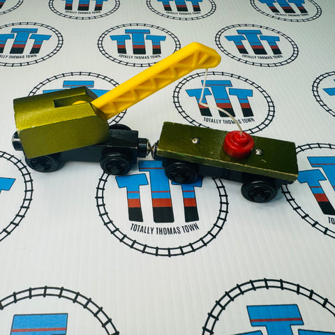 Breakdown Train & Flatbed (Learning Curve 2000) Wooden Rare - Used