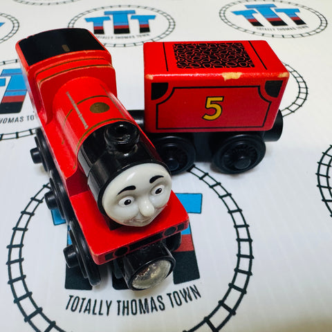 James & Tender (Thomas Wood Mattel Fully Painted) Good Condition Wooden - Used