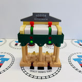 Deluxe Over the Track Signal #4 White Plastic Part Deformed/Bubbled Wooden - Used