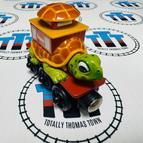 Bruce the Turtle AlphaZoo Train Peeling Sticker Wooden - Used