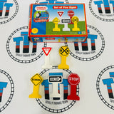 Set of Five Signs Wooden - Used in Box