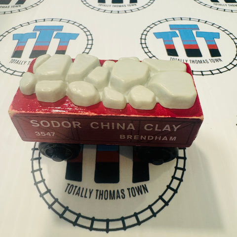 Red China Clay Car (Learning Curve 2001) Rare Wooden - Used
