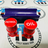 Purple Barrel Car with Red Oil and Petrol Barrels Wooden - Used