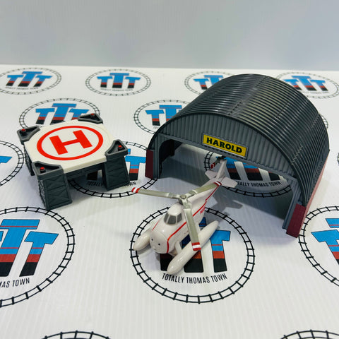 Harold’s Hangar & Helipad with Fair Condition Harold Trackmaster - Used