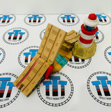 Lighthouse & Drawbridge with Lights and Sound #1 Marked/Sound from Button Only Wooden - Used