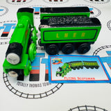 Flying Scotsman avec 2 tenders #6 (Learning Curve 1999) Peinture écaillée rare en bois - Occasion