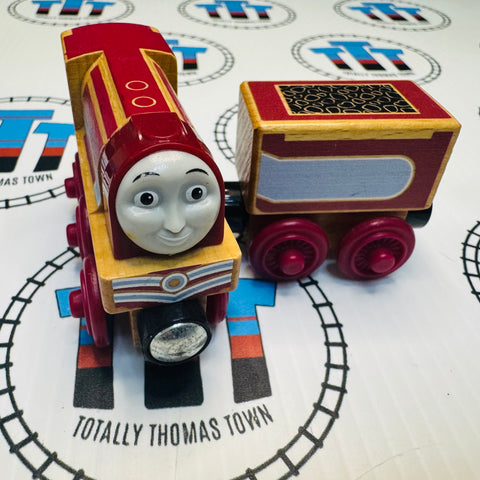 Caitlin and Tender (Thomas Wood Mattel Unpainted) Good Condition Wooden - Used