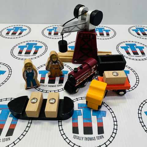 Crane Construction Pack with Train, Truck, and Boat Other Brand Wooden - Used