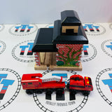Fire Station #1 Good Condition with Fire Truck & Fire Train (2003) Wooden - Used
