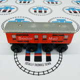 Sodor Mail Car #1 (Learning Curve 1996) Rare Fair Condition Chipping Paint Wooden - Used