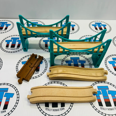 Sodor Bridges Fair Condition (Thomas Wood Mattel) with Track Wooden - Used
