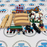 BRIO 32501 Polar Express Holiday Set #1 Damaged Conductor/Chipped Curve Wooden - Used