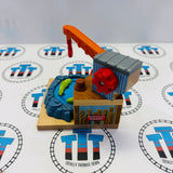 Brendam Fishing Dock #3 with 3 Fish (Damaged) No Cargo Car Wooden - Used