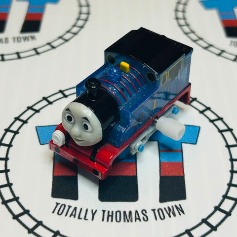 Clear Glitter Thomas Newer Face Capsule Plarail Wind Up - Used