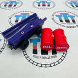 Purple Barrel Car with Oil and Petrol Barrels Good Condition Wooden - Used