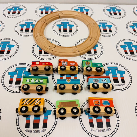 Train and Track Pack Generic Brand Wooden - Used