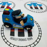 BRIO Police Car #2 with Lights & Sound (Discoloured) with Figure (Brittle Fair Condition) 33540 Wooden - Used