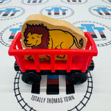 Train de cirque en bois avec lion - Occasion
