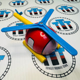 BRIO 33581 Helicopter Vintage no Cargo and Chewed Blades Wooden - Used