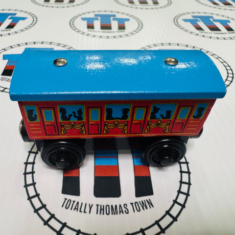 Limited Edition Passenger Car #1 - Thomas 10 Years in America (Learning Curve 1999) RARE Good Condition Wooden - Used
