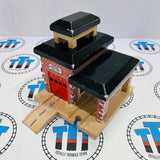 Fire Station with Ramp #2 Roof Formerly Glued Wooden - Used