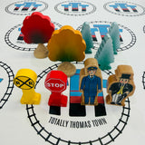 A Day at "The Works" Set #2 (No Trains or Playmat/Missing Signals/Chipped Bridge) Wooden - Used