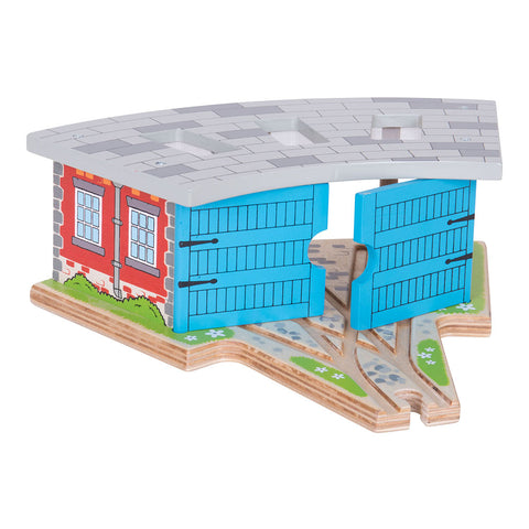 Triple Engine Shed BIGJIGS Rail Wooden - New in Box