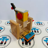 Sodor Cargo Crane with Orange Cargo Car #2 Very Good Condition Wooden - Used