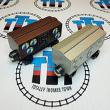 Whittle Shortline Number Train 1-10 and Caboose (#2 Chipping Paint/#8 Car Glued/Repaired Base) Generic Brand Wooden - Used