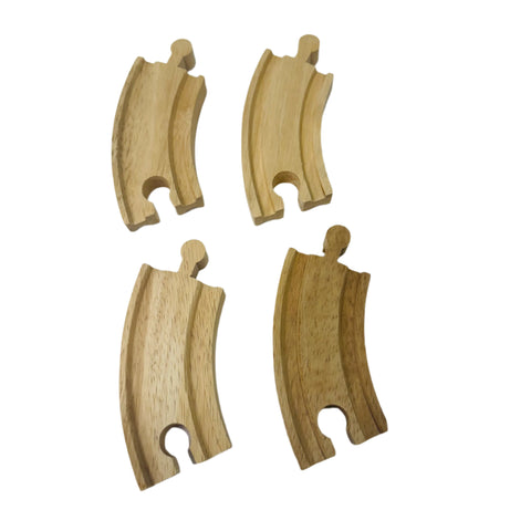 Short Curved Track 4 Pieces BIGJIGS Rail Wooden - NEW in Box