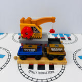 Cargo Transfer Station with 2 Cargo Pieces, 1 Cargo Car, 1 Flatbed and Sound #1 Wooden - Used