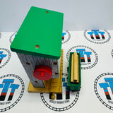 Sodor Log Loader (Painted Top) Clickity Clack with Log Car (2001) and 3 Logs (1 damaged) #1 Wooden - Used