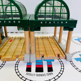 Knapford Station with Talking Sir Topham Hatt Chipped/Marked Track & Missing Stickers #5 Wooden - Used