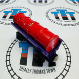 Purple Barrel Car with Damaged Oil and Petrol Barrels Fair Condition Wooden - Used